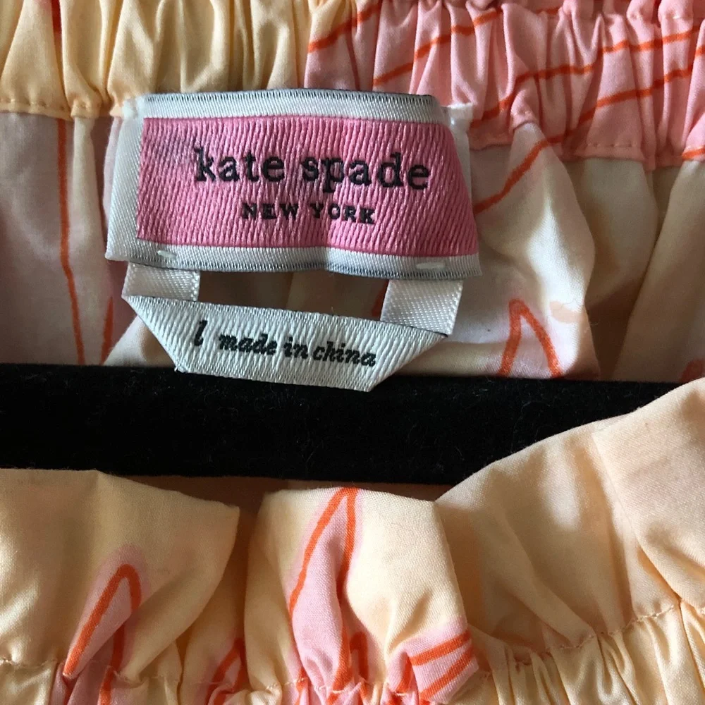NWOT kate spade Pink Floral Puff-Sleeve Blouse - Picture 5 of 10